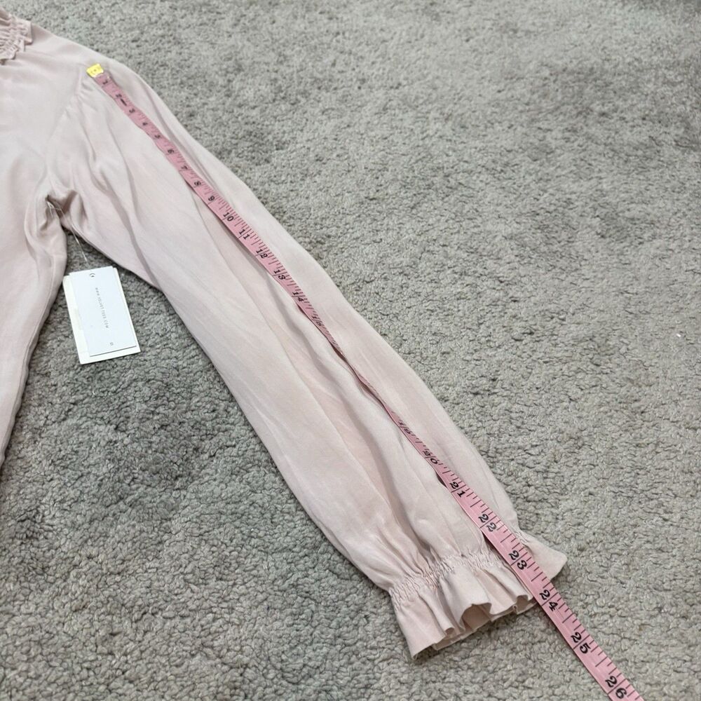 Velvet By Graham And Spencer Samantha Satin V-neck Peasant Top Size S - Picture 7 of 8